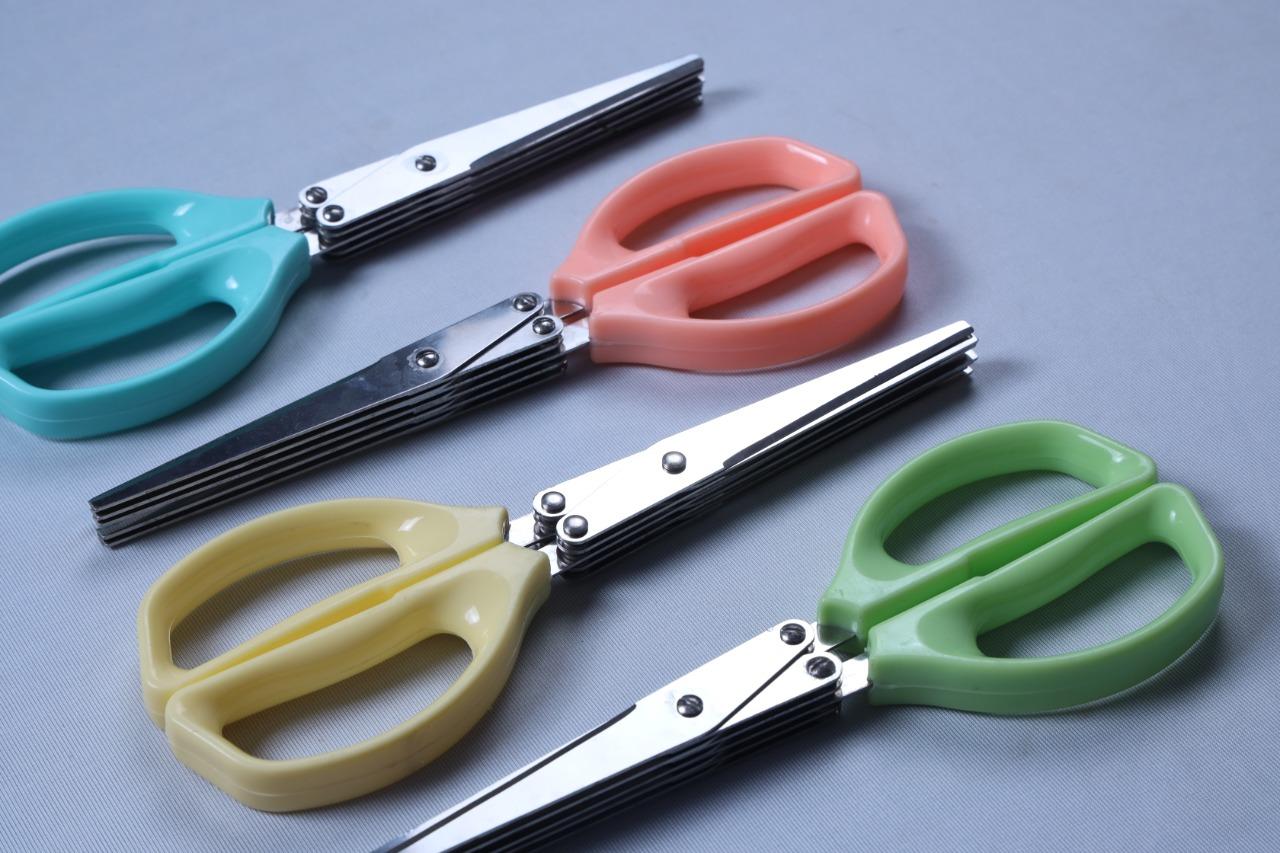 Herb Scissor- 5 Blade Herb Scissor Leaf Herb Striper