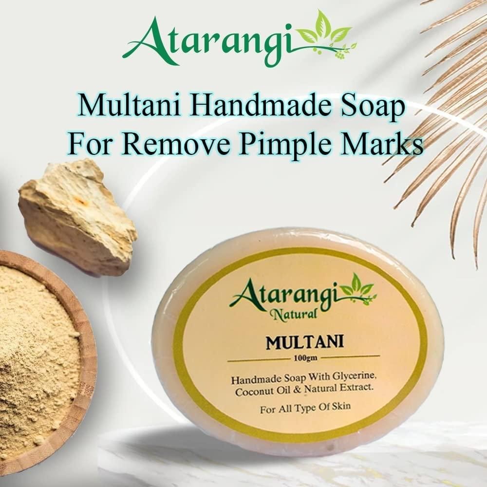 Multani Mitti Handmade Soap With Multani Mitti For Remove Pimple Marks (Pack Of 2)