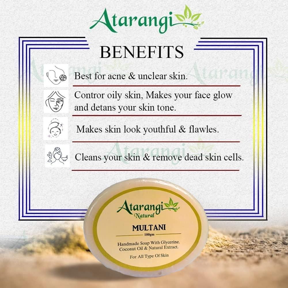 Multani Mitti Handmade Soap With Multani Mitti For Remove Pimple Marks (Pack Of 2)