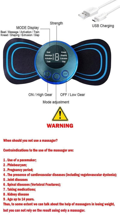 Relax Patch Pro – Mini Portable Body Massager