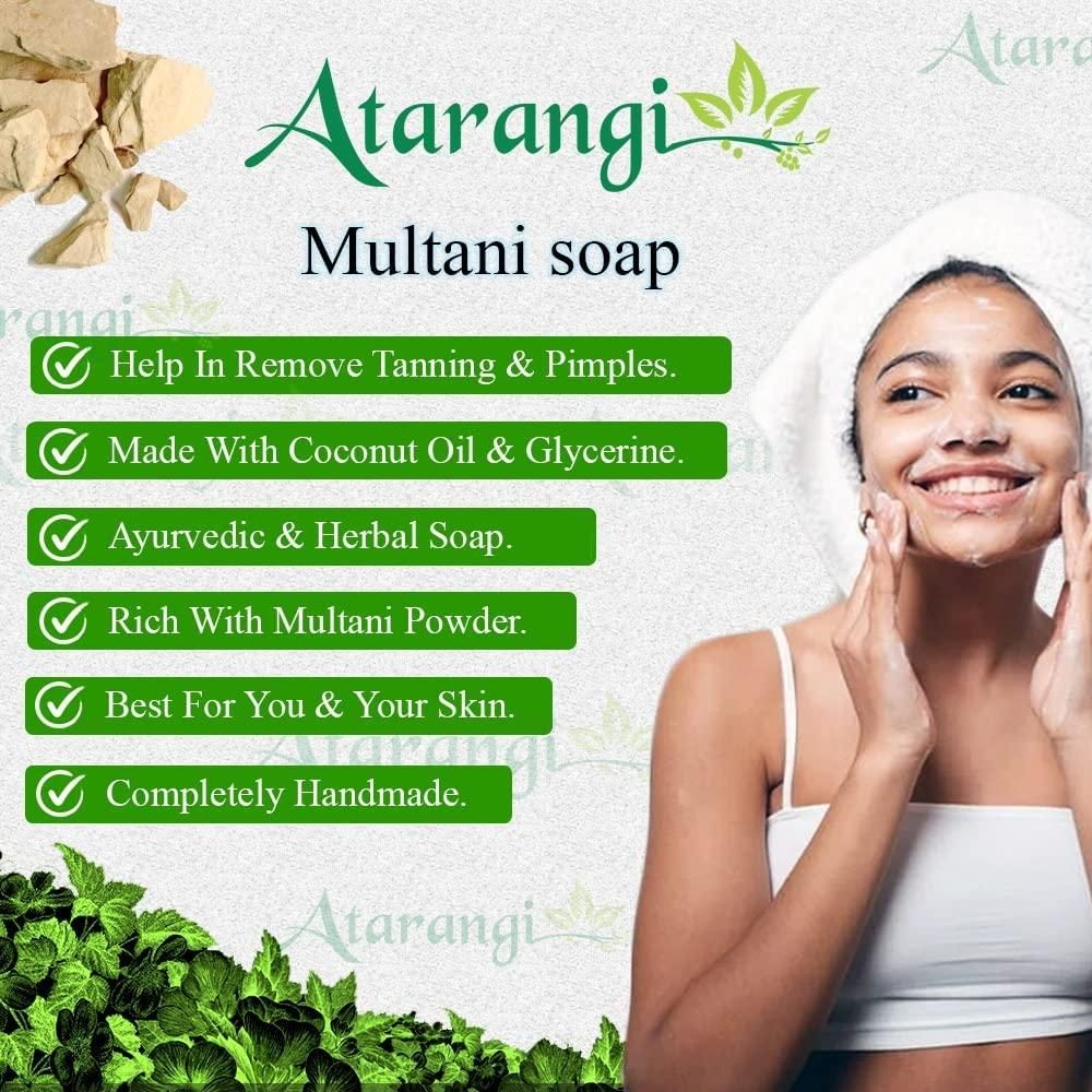Multani Mitti Handmade Soap With Multani Mitti For Remove Pimple Marks (Pack Of 2)