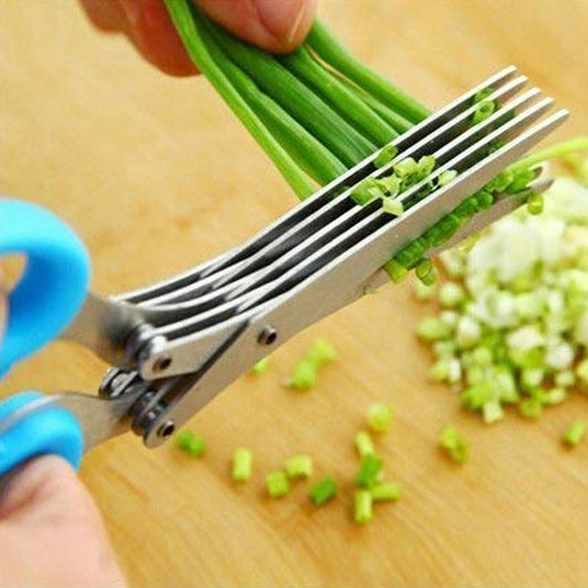 Herb Scissor- 5 Blade Herb Scissor Leaf Herb Striper