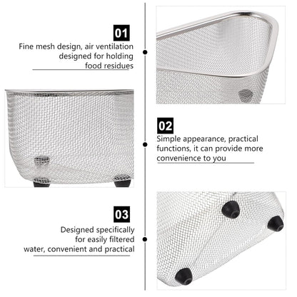 Kitchen Sink Drain Basket Triangle Shape Stainless Steel